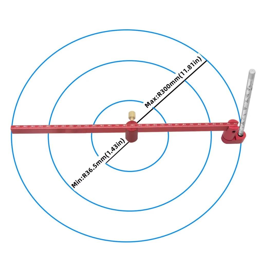 Adjustable Drawing Circle Ruler Aluminium Alloy Carpenter Tools 2025 Measurement Tool