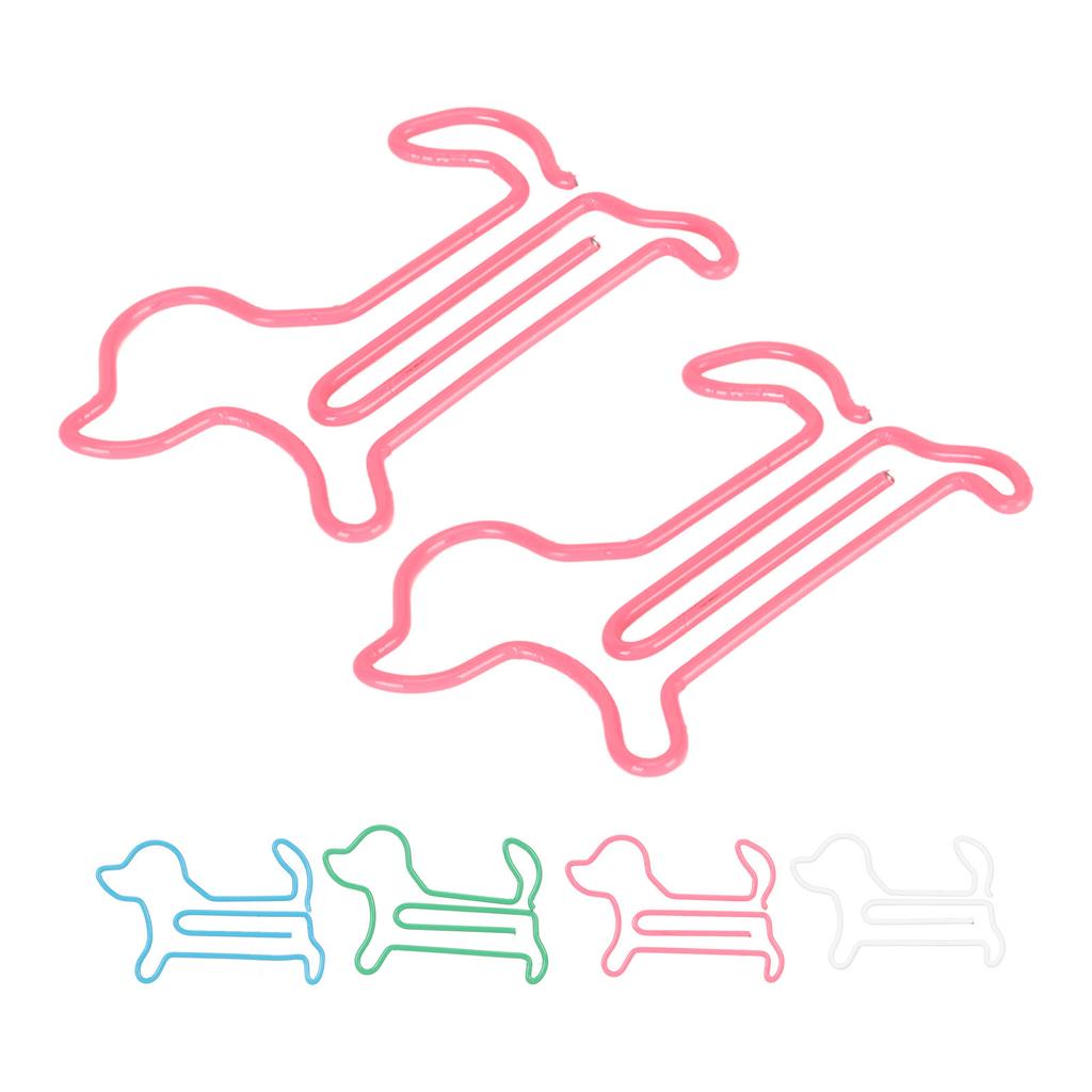100pcs Dog Shaped Paper Clips Slip Resistance Exquisite Cute Paper Clips for School Office