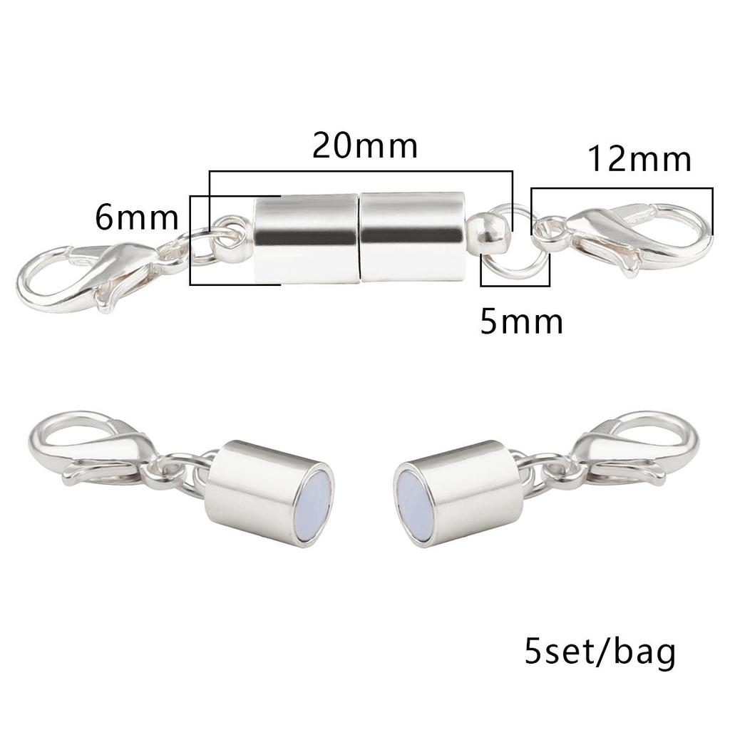 2/5 Stück Verschlüsse, Zubehör, magnetischer Hummer für Halskette, Armband, Hummerkugelhaken