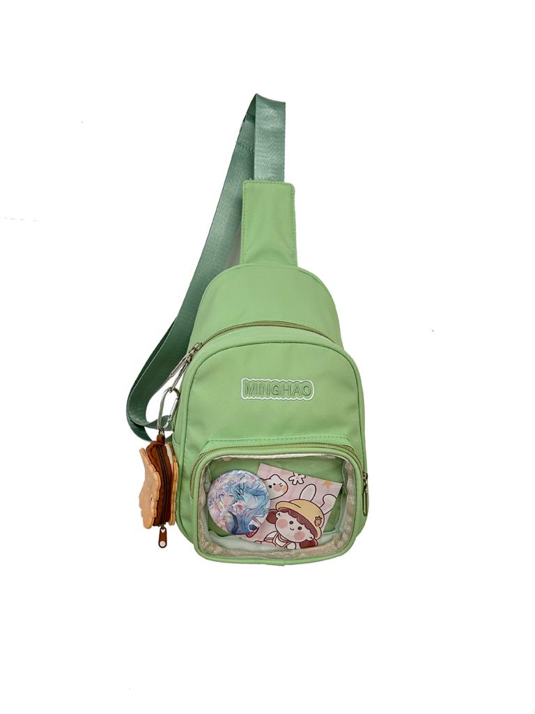 Japanese Small Fresh Breast Bag Female Ins Wind Versatile Cute Transparent Pain Bag Summer Casual Girl Crossbody Small Backpack