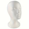White Foam Head Mannequin for Wig Styling, Placement, Cosplay and Wig Display, Pin-Inserting Form for Wig Arrangement and Hair Styling