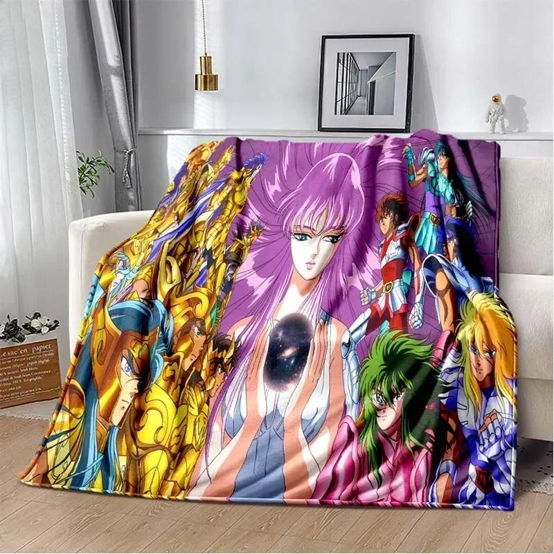 3D Retro Saint Seiya Anime Cartoon Flanelldecke Weich Gemütlich Sofa Bett Reise Decke Kinder Geburtstagsgeschenk