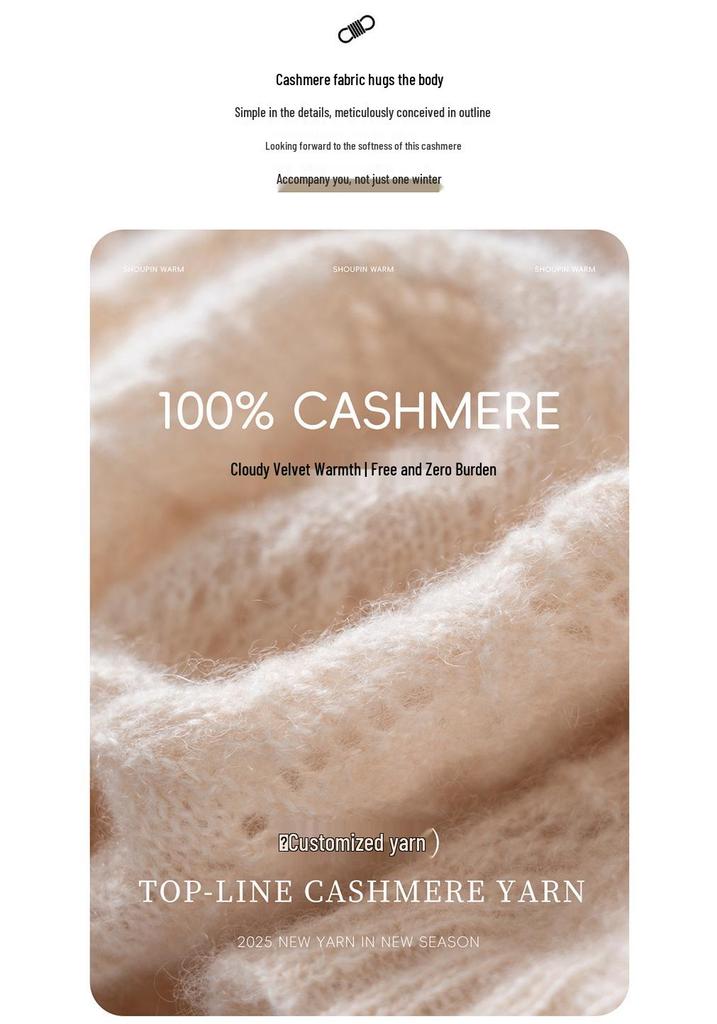 Cashmere Neck Warmer: 100% Pure Cashmere, Hollow Knit, Fashionable Warm Scarf