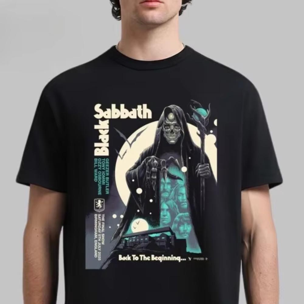 Black Sabbath and Ozzy Osbourne Back To The Beginning Merch Event Tee with Lineup Women Men T-Shirt Ins Y2k New Brand New Style
