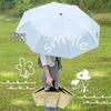 Automatic High-value Cream Bear Umbrella Folding Sunshade Vinyl Sunscreen Umbrella Anti-ultraviolet Women's Weather and Rain Dual-purpose