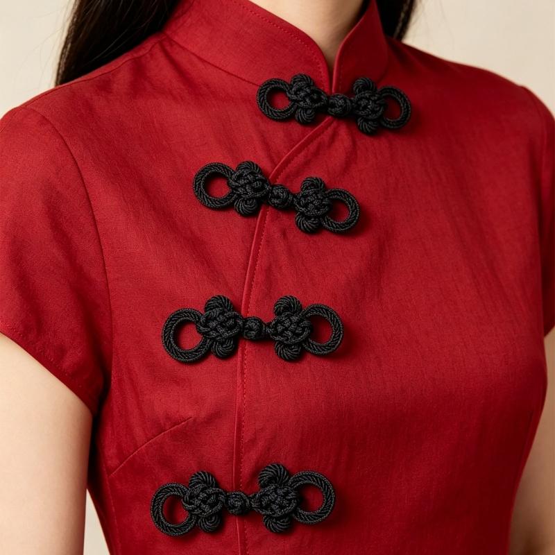6pcs Traditional Apparel Closures, Chinese Sewing Set for Dress Panels Costume Use and Outerwear DIY Repair
