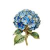 Temperament Acrylic Hydrangea Brooches 2D Flat Decorative Corsage Enamel Brooch Light Luxury Flower Badge Pin Lapel Decoration