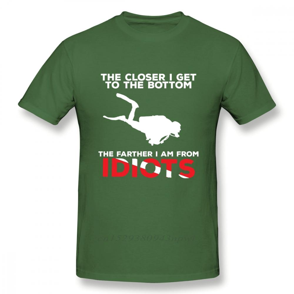 

The Closer I Get To The Bottom Scuba Diving Tee Shirt Man Graphic T Shirt Top design Fashion Round Neck 4XL