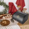 SOTECH Bread Case, Sliding Door, Food Grade, Lightweight, Home Kitchen Outdoor Picnic Bread Box (Cute Black Storage Box)