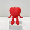 3D Printed  Articulated Love Heart Ornament Movable Joints Desktop Decor Keychain Bag Charm Valentine Gift for Her Him