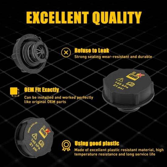 For Ford F150 Escape Focus Fusion Mustang Coolant Reservoir Tank Pressure Cap EV