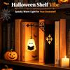 Halloween Themed Warm Night Lights Bookend Shelf Lamp Book Stopper for Office Reading Room Desk Decoration Reader Gift