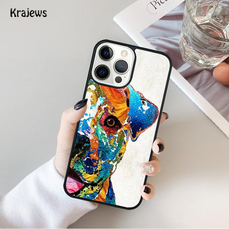 Pit Bull Lovely Pet Dog Pitbull Phone Case For iPhone 17 Air 16 15 14 Max Plus 11 12 13 Pro Max Phone Cover coque