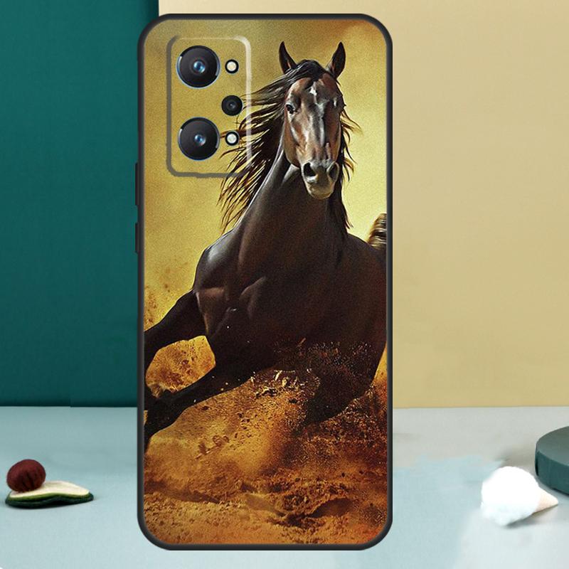 Cheval Galopant Pour Realme 11 10 12 13 14 Pro Plus GT 7 6 5 Pro GT 6T C67 C61 C53 C51 C21Y C25S C75 C55 Coque