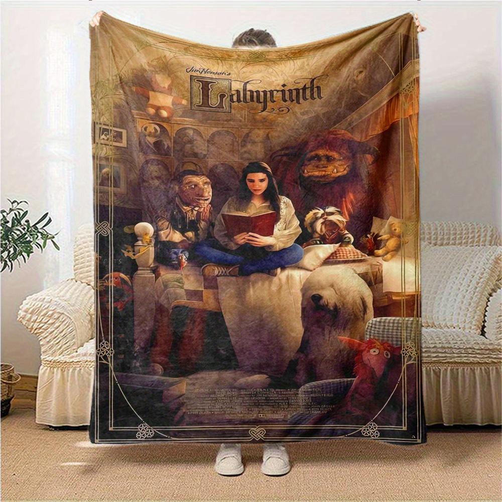 1pc Flannel Blanket, Fantasy,Adventure,Magic Pattern Printed Blanket, Sofa Bed Sofa Car Office Camping Travel Warm And Comfortable Soft Blan