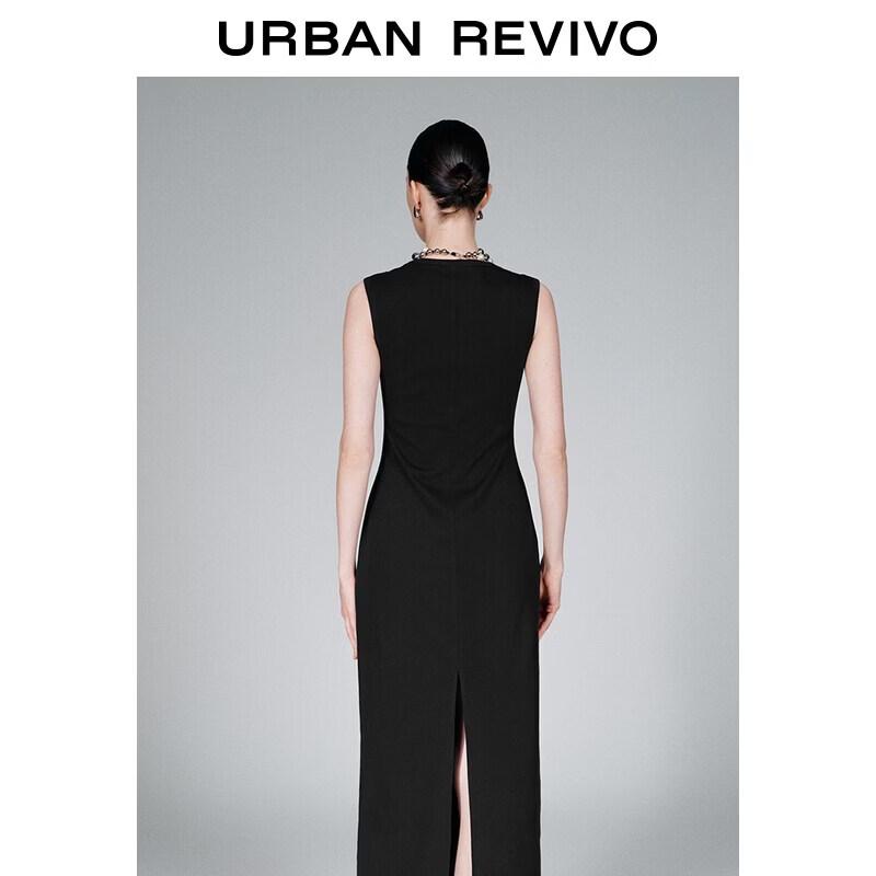 UR 2026 Spring U-Neck Slim Fit Pencil Dress