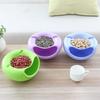 3 couleurs Double couche Snack fruits graines assiette bol plat support pour téléphone pour TV maison Relax