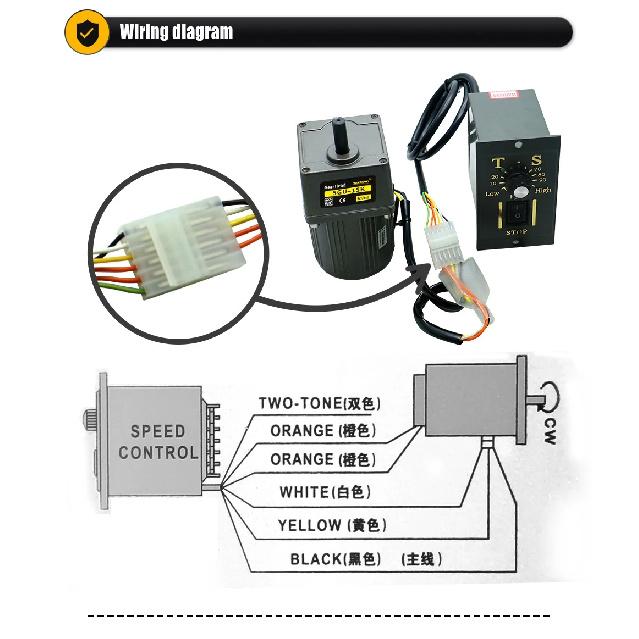 40W Micro AC Gear Motor 1Phase 220v Asynchronous Motor Induction Motor Shaft 12mm For Packaging Machine Adjustable speed
