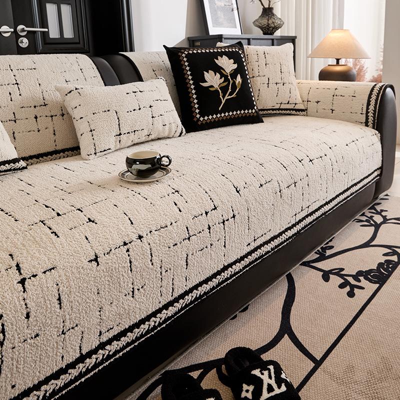 New Sofa Cushion Fixed Non-Slip Four-Season Universal Sofa Cover Cloth Straight Row One-Piece Advanced Seat Cushion