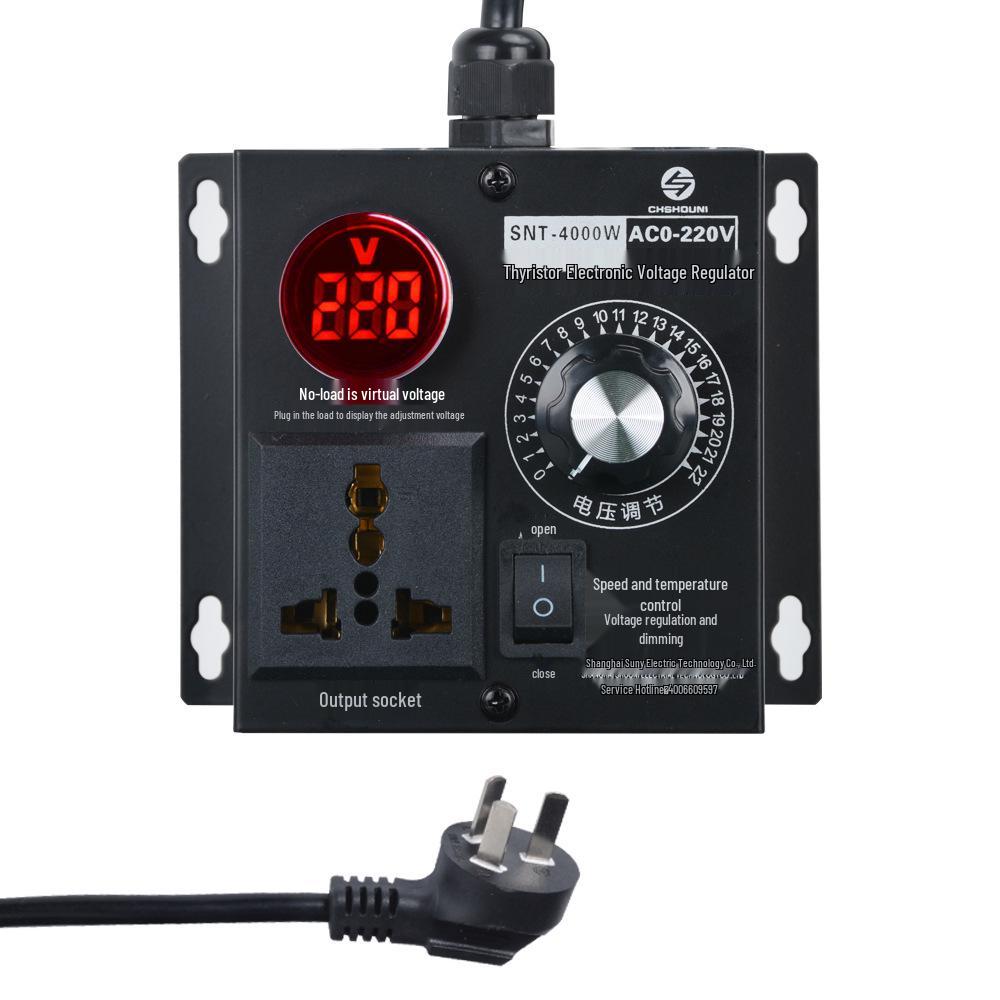 4000W Thyristor Voltage Regulator: Variable Speed Motor, Fan, Electric Drill & Temperature Controller (220V)