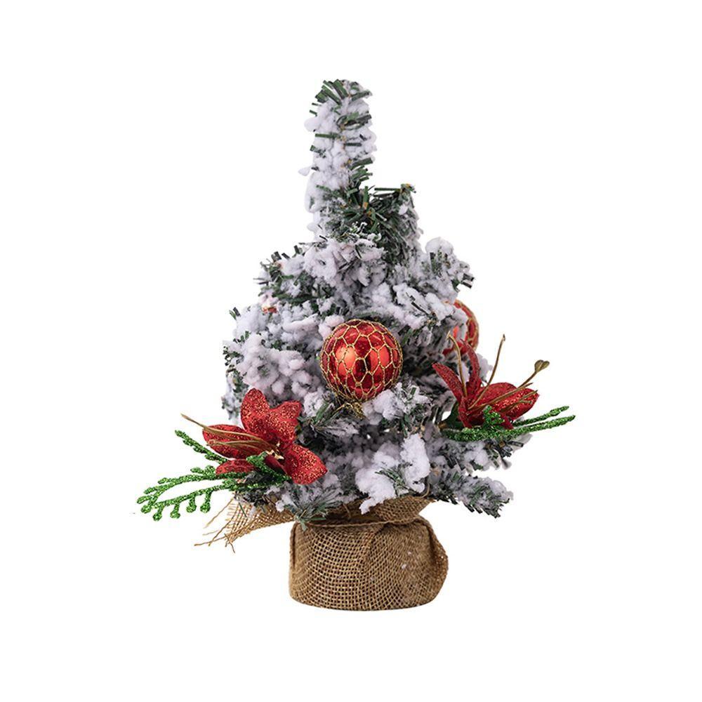 20cm Spray Snow Christmas Tree Mini Artificial Xmas Pine Tree  New Year Gift