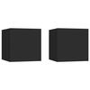 Table de chevet - Maison Exclusive - 2 pcs - Noir - Bois d'ingénierie - 30,5x30x30 cm