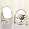 Rotatable Square Double-Sided Desktop Makeup Mirror for Dormitory