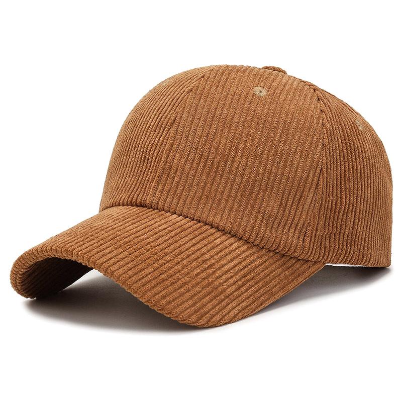 Corduroy Baseball Cap For Women Men Cotton Solid Color Adjustable Sunhat Sport Snapback Caps Autumn Warm Hip Hop Fishing Hat