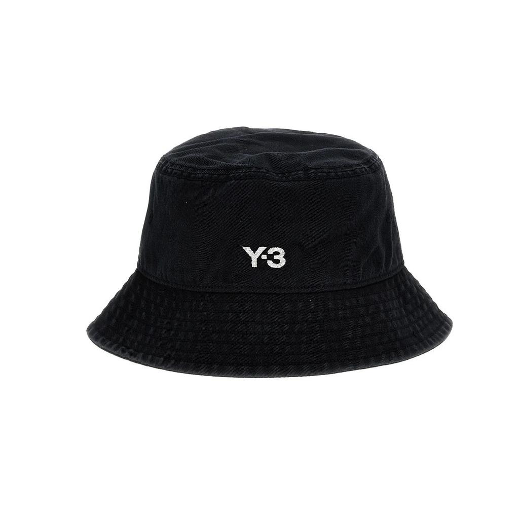 Y-3 Logo Embroidered Cotton Fisherman Hat Unisex hats Black IX7000BLACK