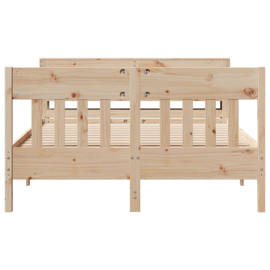 Solid Wood Bed Without Mattress 160 X 200 Cm Pine Wood