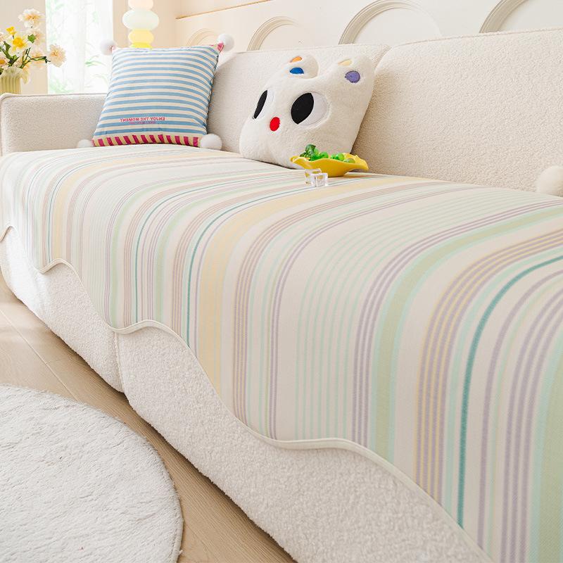 Summer Ice Silk Special-Shaped Sofa Mat  New Non-Slip Cover Towel Dopamine Summer Sofa Cushion Seat Cushion