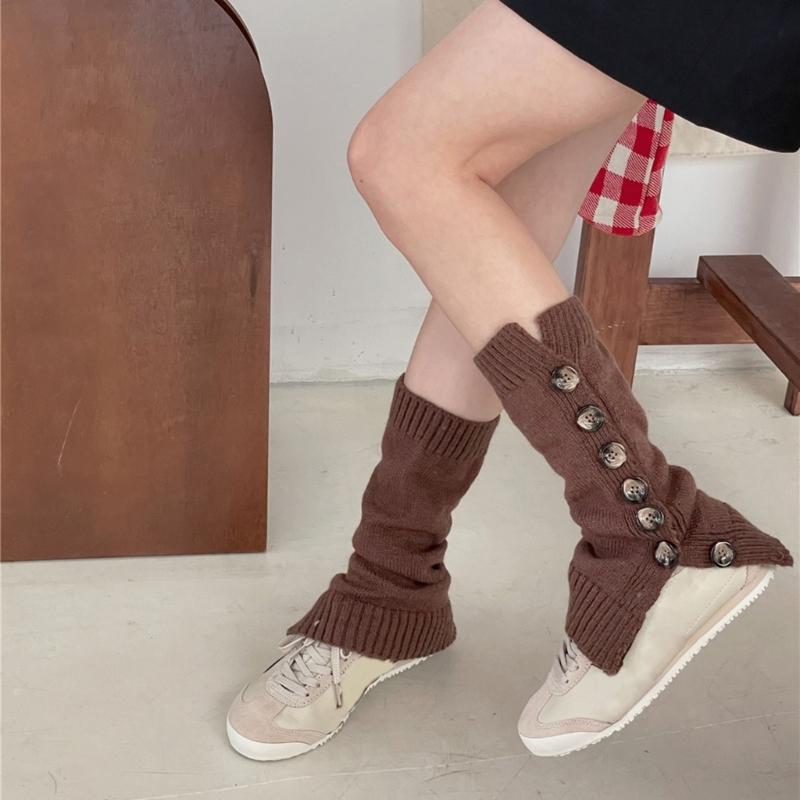 Women Knitted Winter Stocking Leg Warmers Long Socks Boot Cuffs Toppers Legging Pads Knee Brace Pads Knee Warmers Sleeve