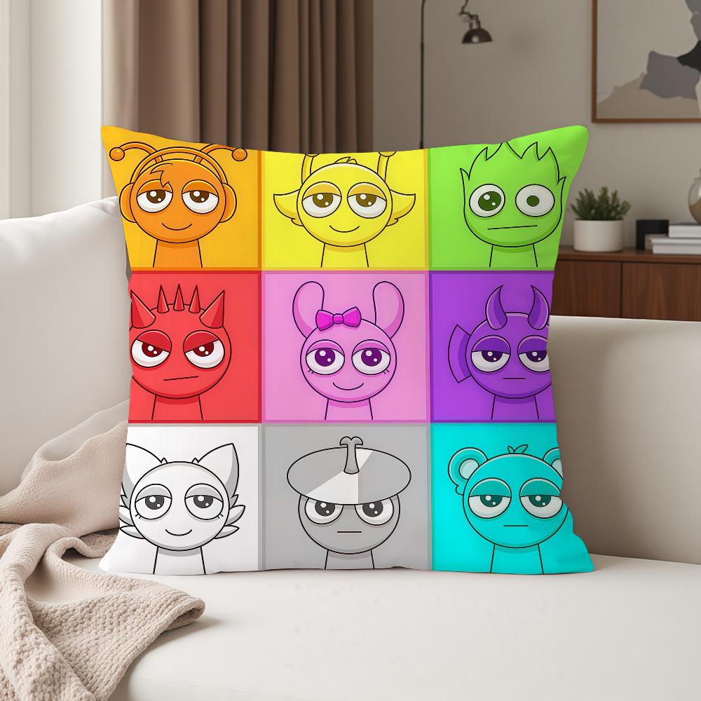 Игровые Подушки S-sprunki Наволочки Подходят Для Спален Гостиных Автомобилей Домашнего Декора 12x12Inch
