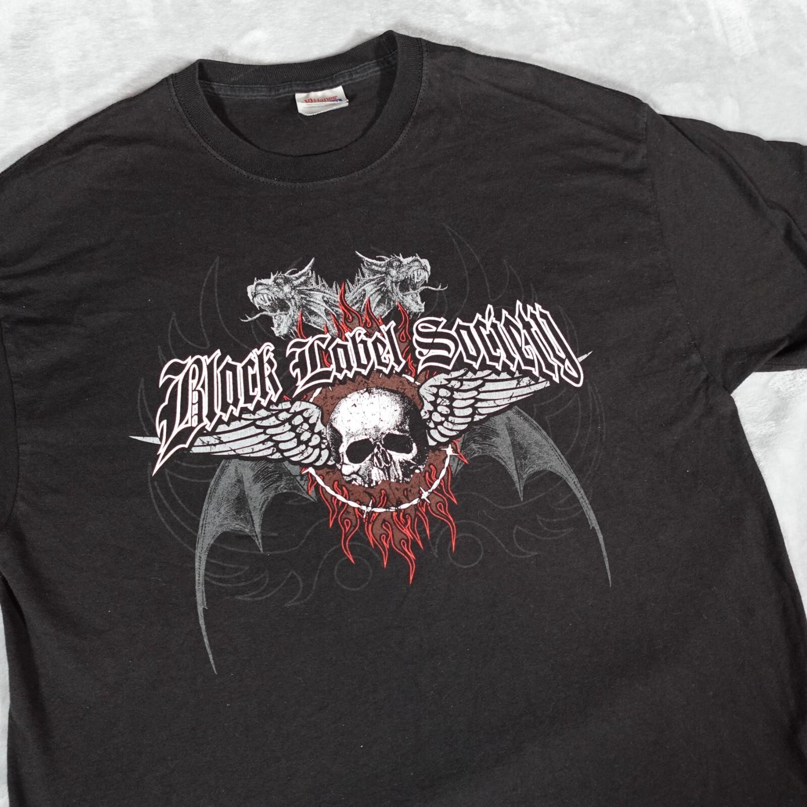 Vintage Black Label Society Brewtality T-shirt Mens XL Skull Dragon Grunge Black S