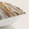1Pc gold streamline marble printing design peach skin velvet pillow cover
