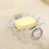 Fashion Self-adhesive Soap Dish Wall Mounted Drainage Soap Box Storage Rack Bathroom Kitchen Sink Organizer