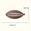 Elegant Bamboo Hair Clip Single Plastic Elliptical, Lace Design Suitable for Ages 14 and Up