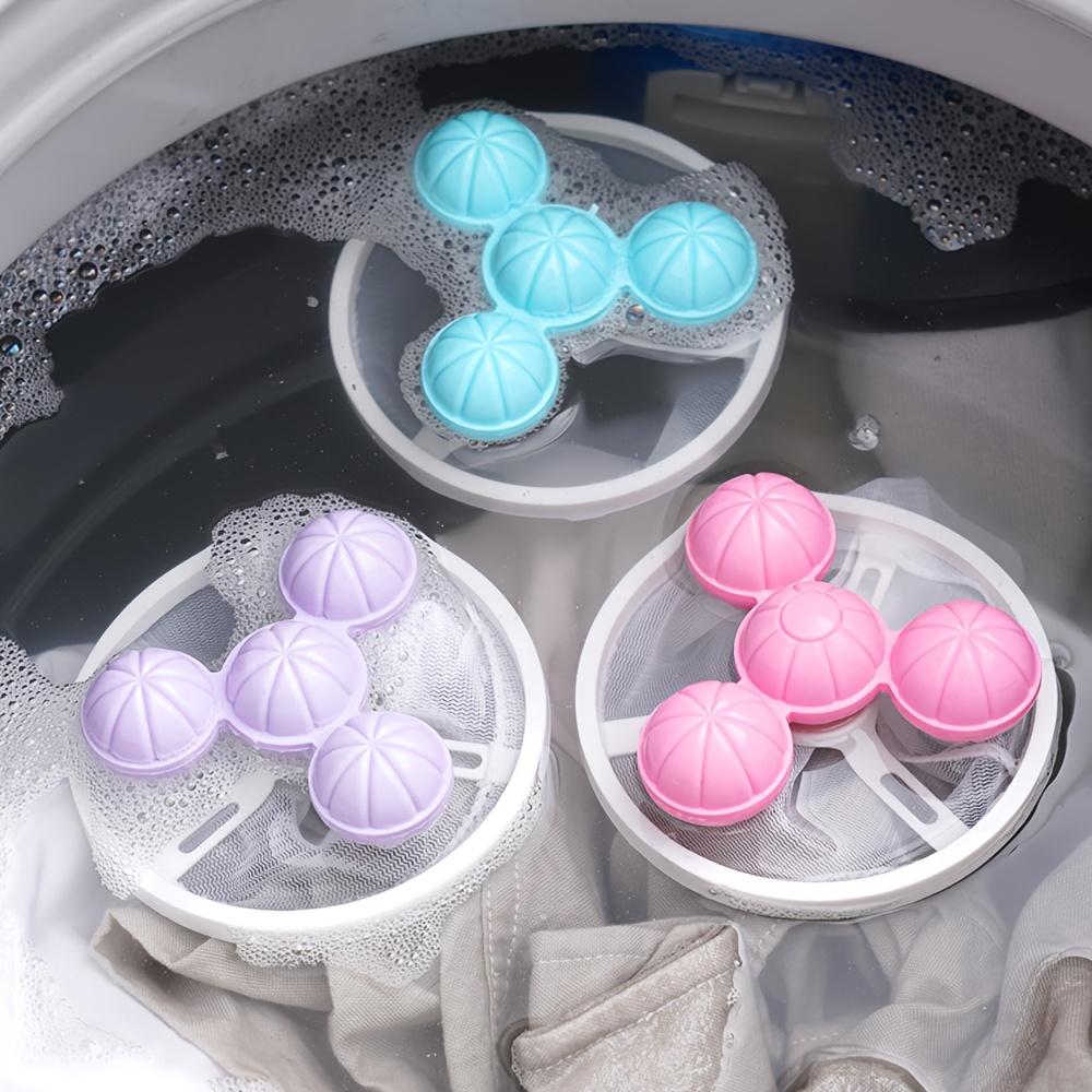 4pcs Random Color Lint Balls | Washer-Safe, Non-Electric, Clothes Cleaning Filter Balls for De-Linting and Cleaning Laundry
