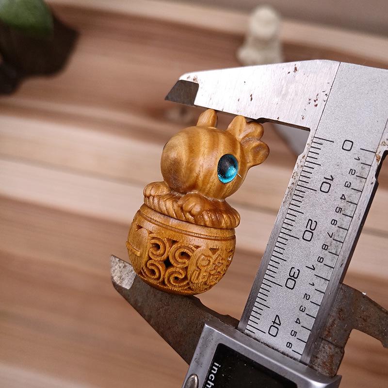 Green Sandalwood Gourd Pendant Phone Charm and DIY Hollow Ornament Jewelry.
