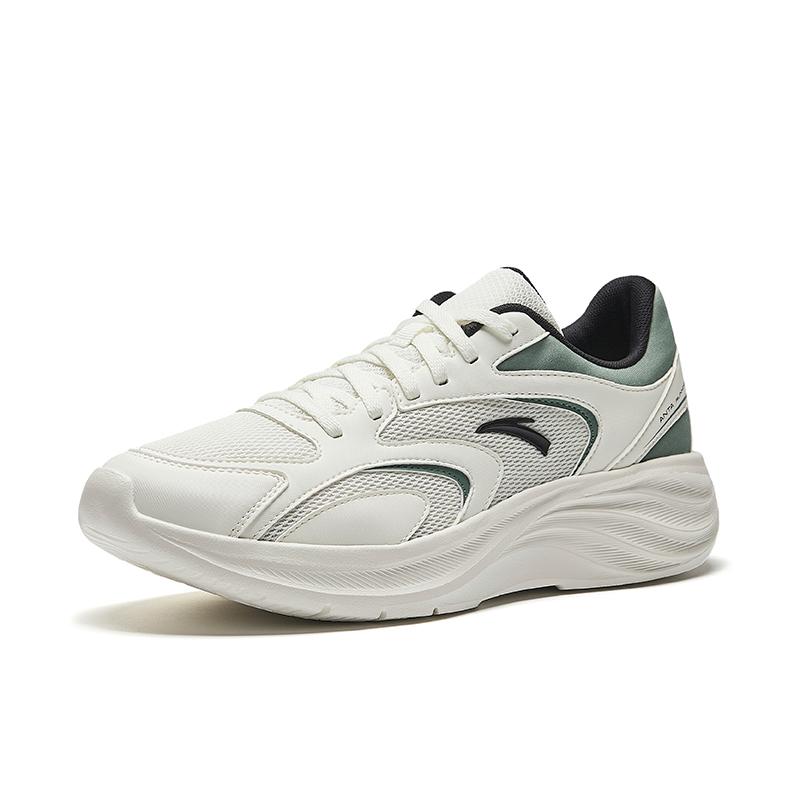 Anta Star Cloud 2 Wear resistant, Lightweight, Breathable, And Non slip. Low Top Casual Running Shoes Men's White Green Sneakers 912535505-1
