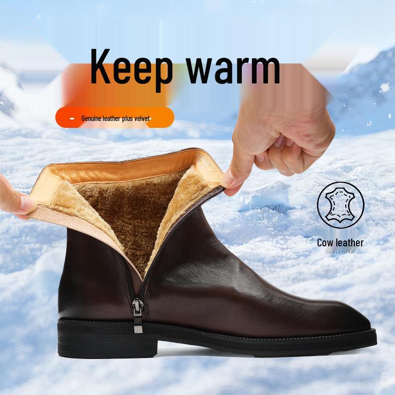 Men's 2026 Retro High-Top Leather Martin Chelsea Boots - Genuine Leather, Winter British Style