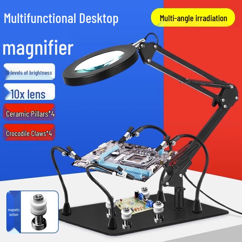 Magnifying Lamp Soldering Workstation