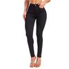 Women's Mid-Rise Slim Stretch Black Skinny Skinny Jeans