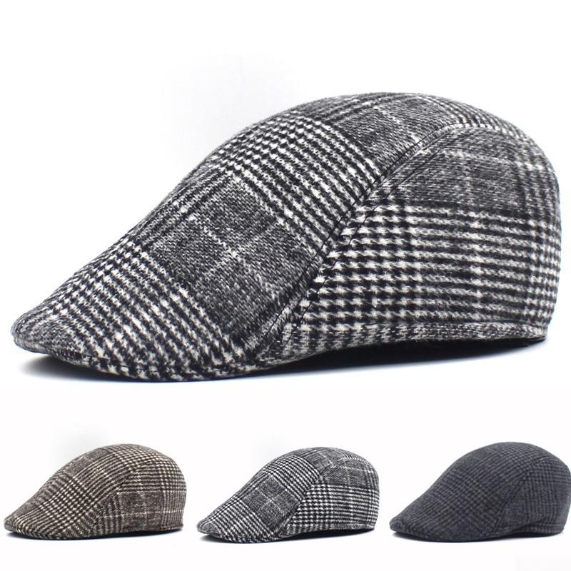 Buy Retro Plaid Mens Casual Head 