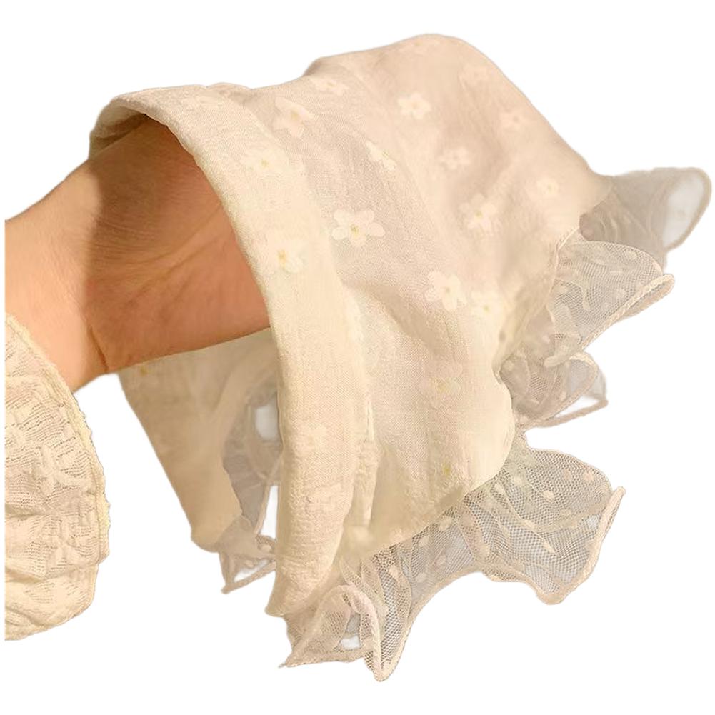 Delicate Lace Patterns Vintage Lace Hairband Plaid Triangle Scarf