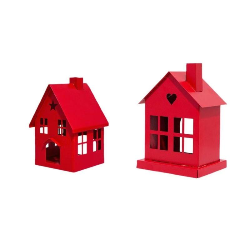 Hollow Mini House Tealight Candle Holders,Decorative Candle Holders for Table Centerpieces Christmas Home Decorations