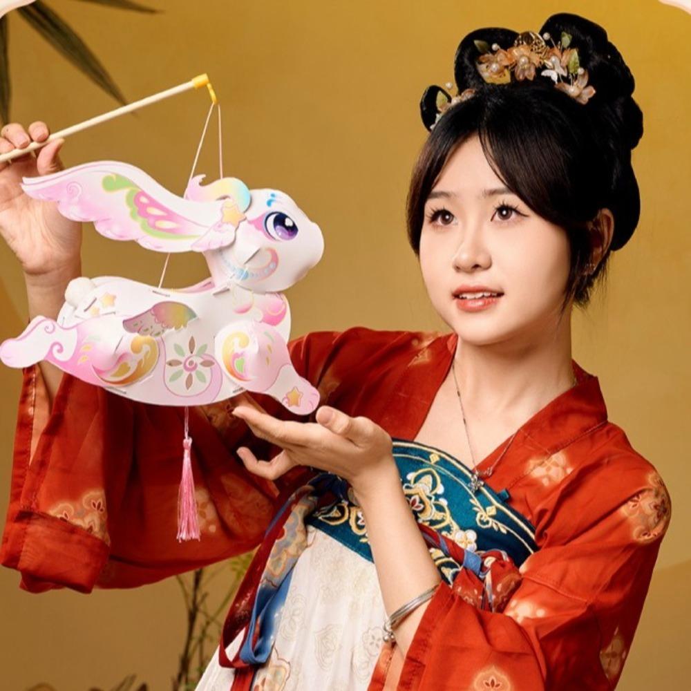 Flying Rabbit Rabbit Lantern Handmade Traditional Craft Lantern Mid-Autumn Festival