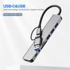 8 In 2 USB C HUB USB 3.0 Type C Docking Ststion 5Gbps High Speed Transmission USB Splitter Type C To USB OTG Adapter