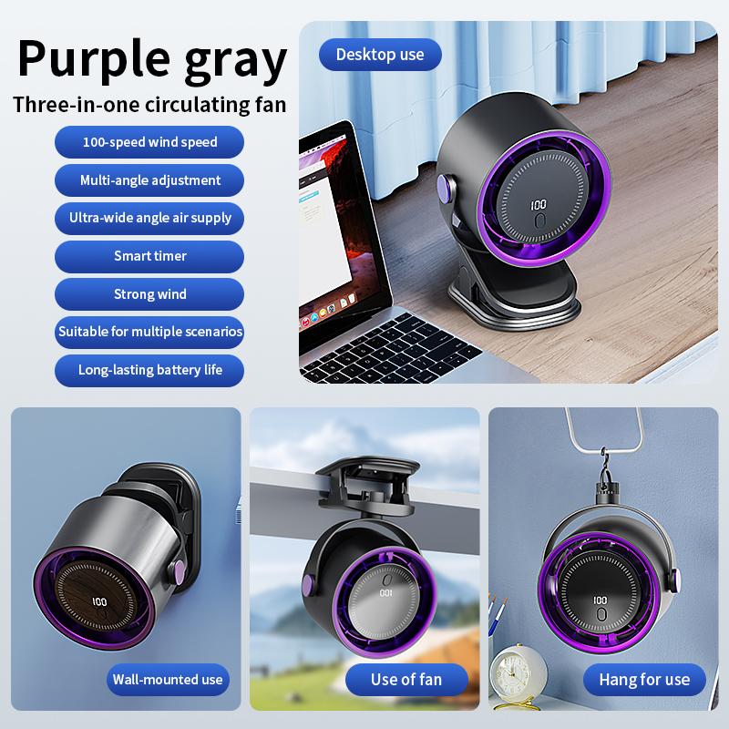 

Электрический циркуляционный вентилятор с клипсой Многофункциональный турбовентилятор 4 скорости Свободно регулируемый электрический высокоскоростной вентилятор с клипсой Мини-вентилятор