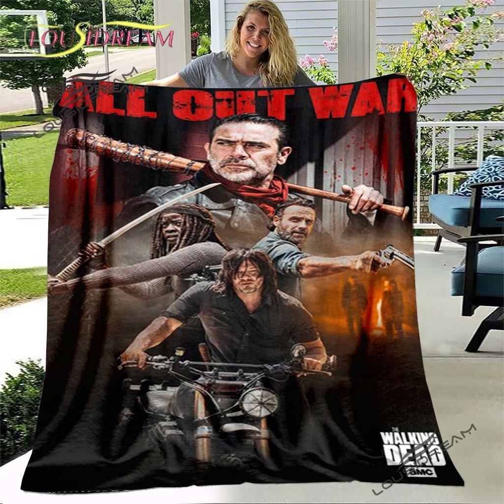 Daryl Dixon The Walking Dead Throws Blanket Horror TV Series Sofa Blanket for Adults and Children Bedroom Living Room Decoratio